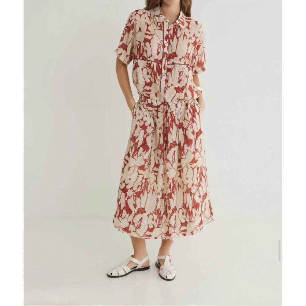 NEW YERSE manilas midi skirt in dark red